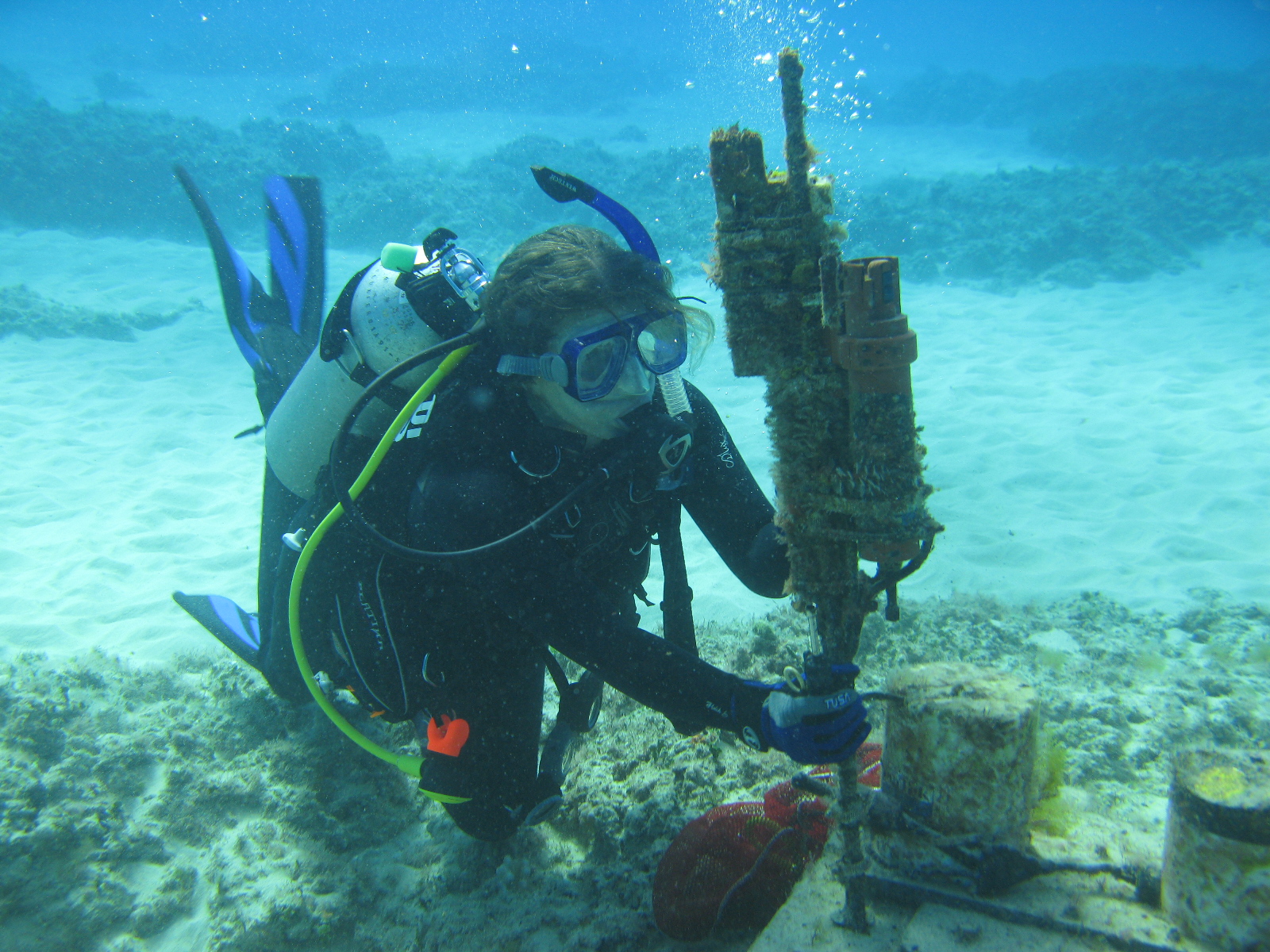 Diver installing a Hydro-Wiper